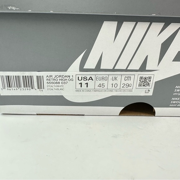 Men’s Air Jordan 1 Retro High OG Sneaker in Stealth 555088 037  Size US 11 - Picture 11 of 11